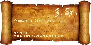 Zombori Szilvia névjegykártya